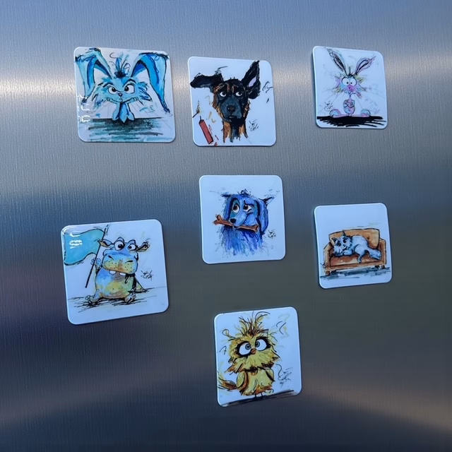 Süße Tiermagnete für Kühlschrank & Co