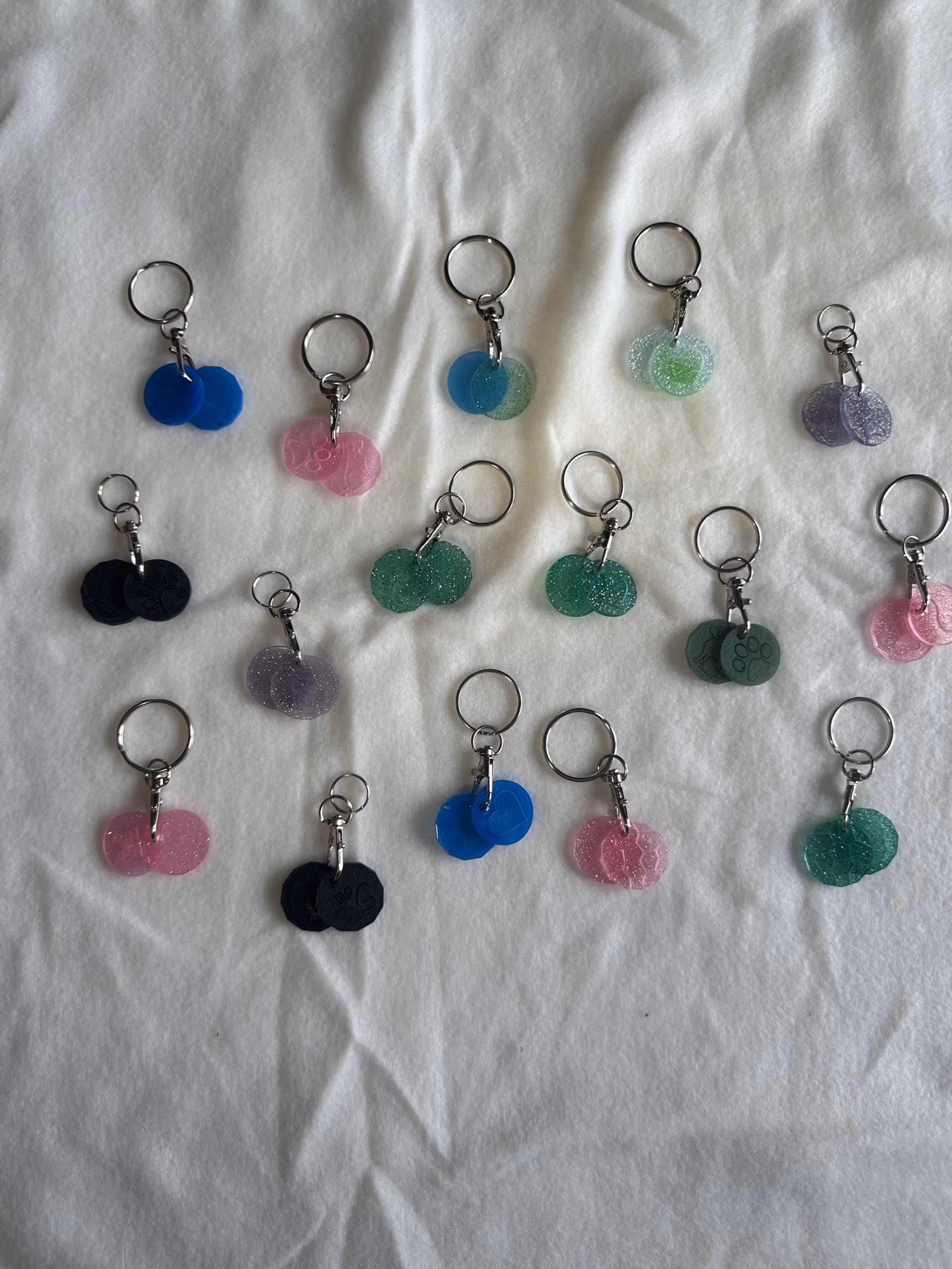 Einkaufswagen-Chip 2er-Set aus Epoxidharz – Bunte Motive & Farben