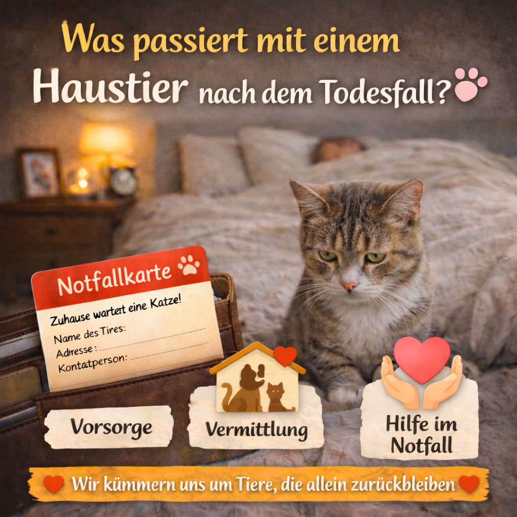 Was passiert mit einem Haustier, wenn der Besitzer verstirbt