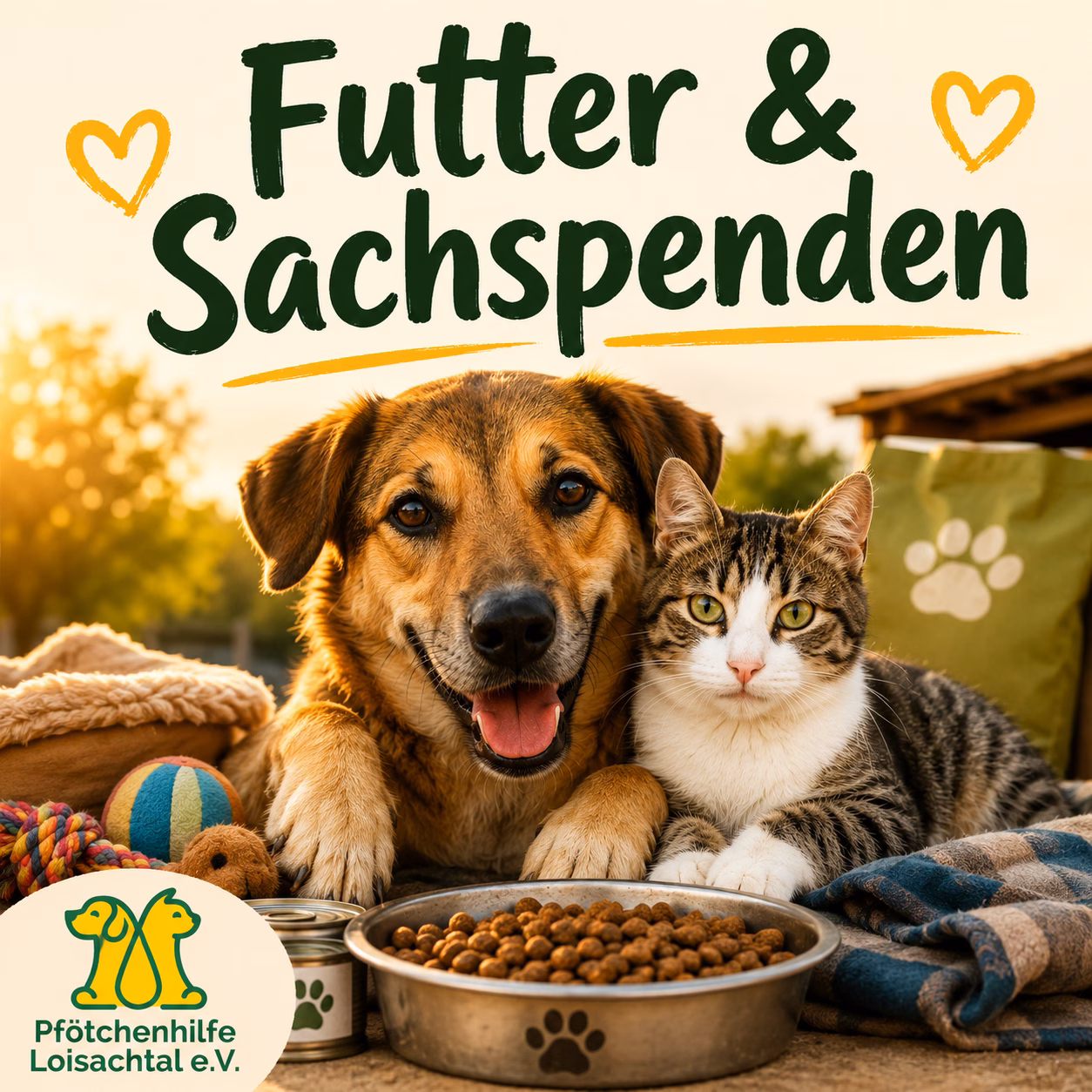 Gemeinsam helfen – Futter- und Sachspenden für Tiere in Not dringend gesucht