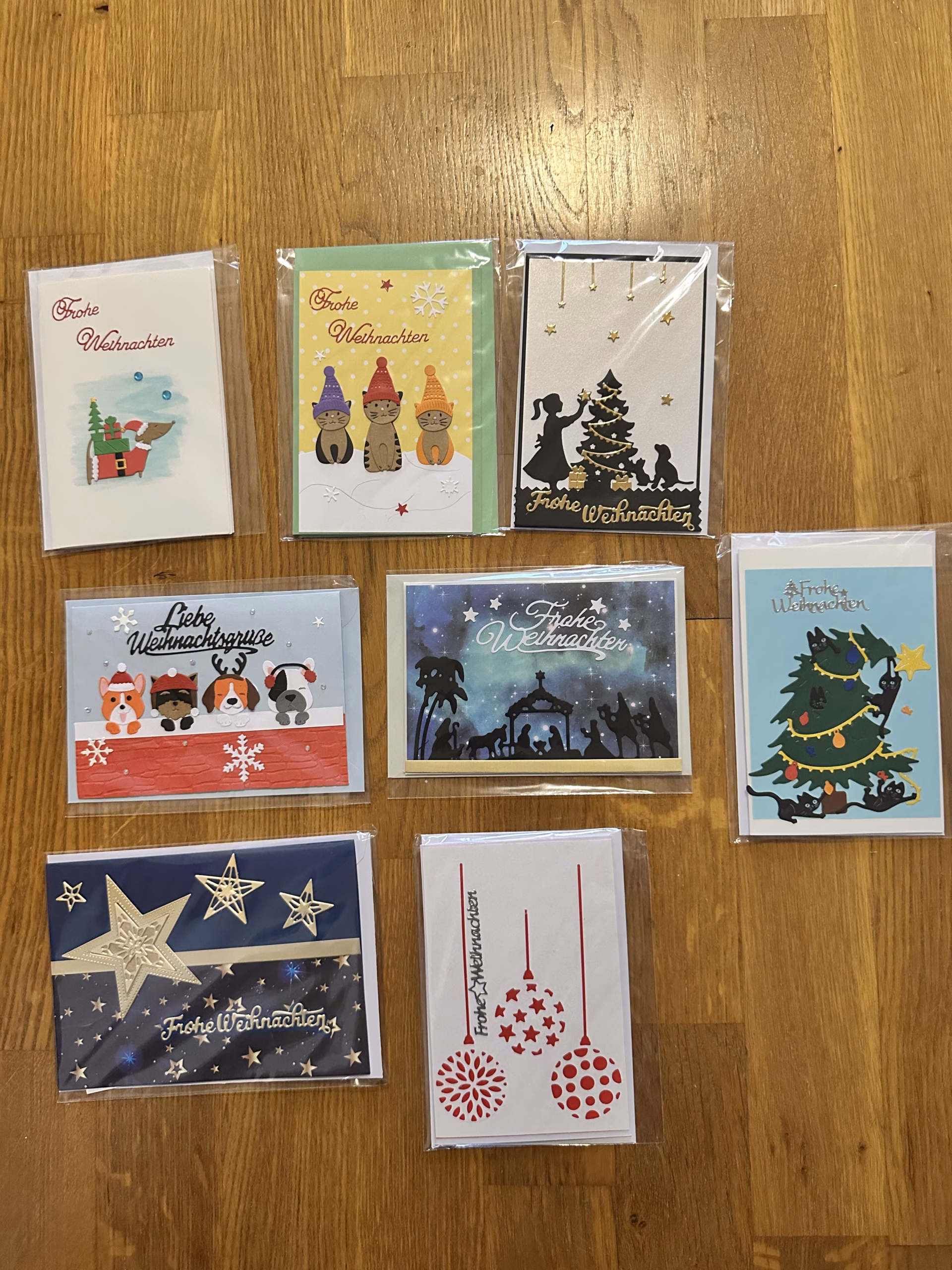 Handgemachte Weihnachtskarten