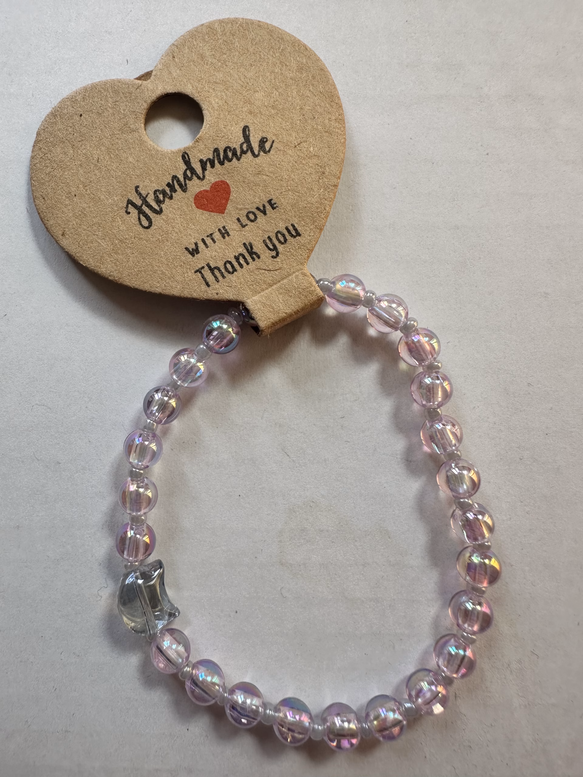 Handgemachtes Perlenarmband mit Katzenkopf – dehnbar – Bild 13