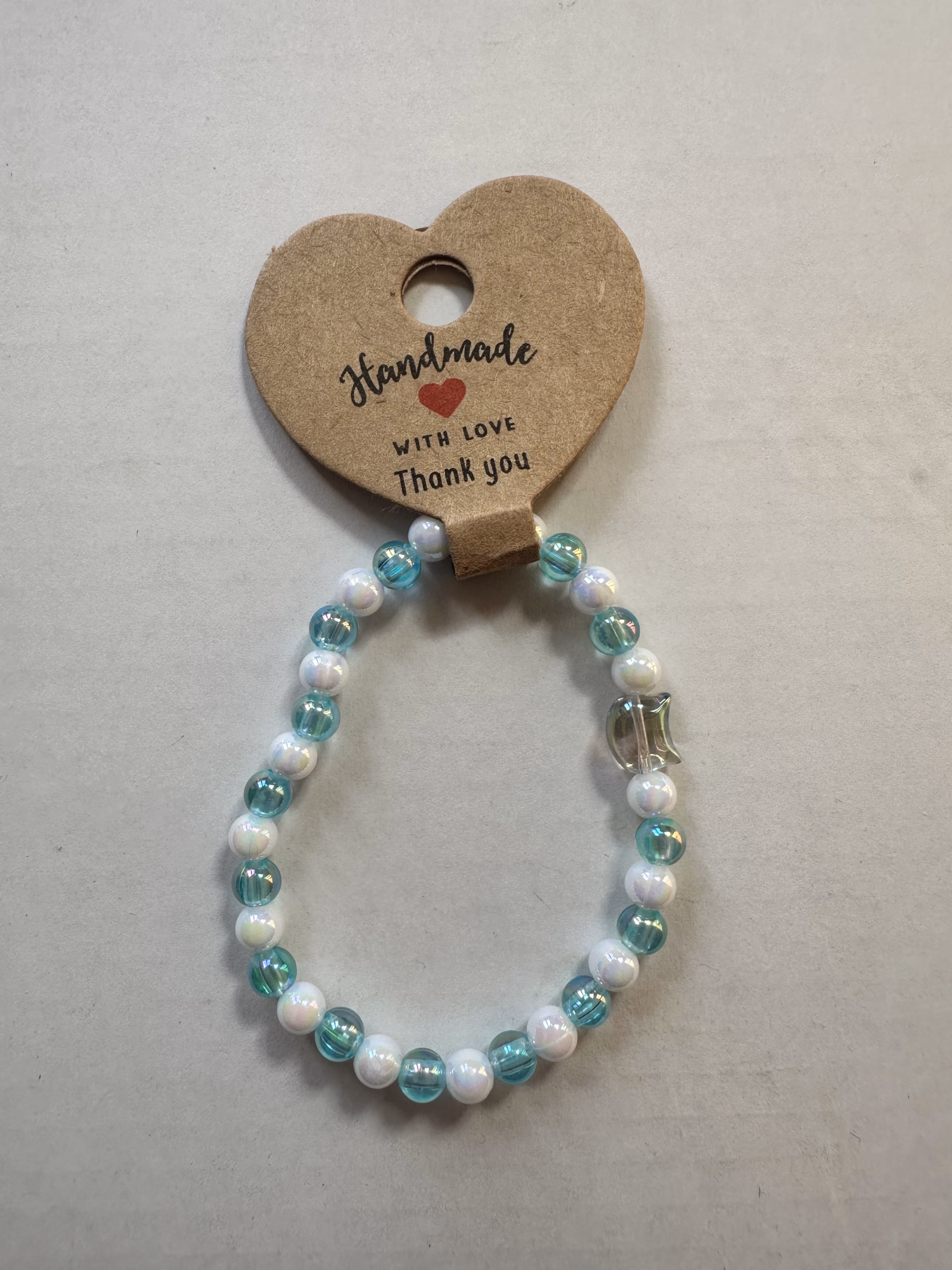 Handgemachtes Perlenarmband mit Katzenkopf – dehnbar – Bild 5